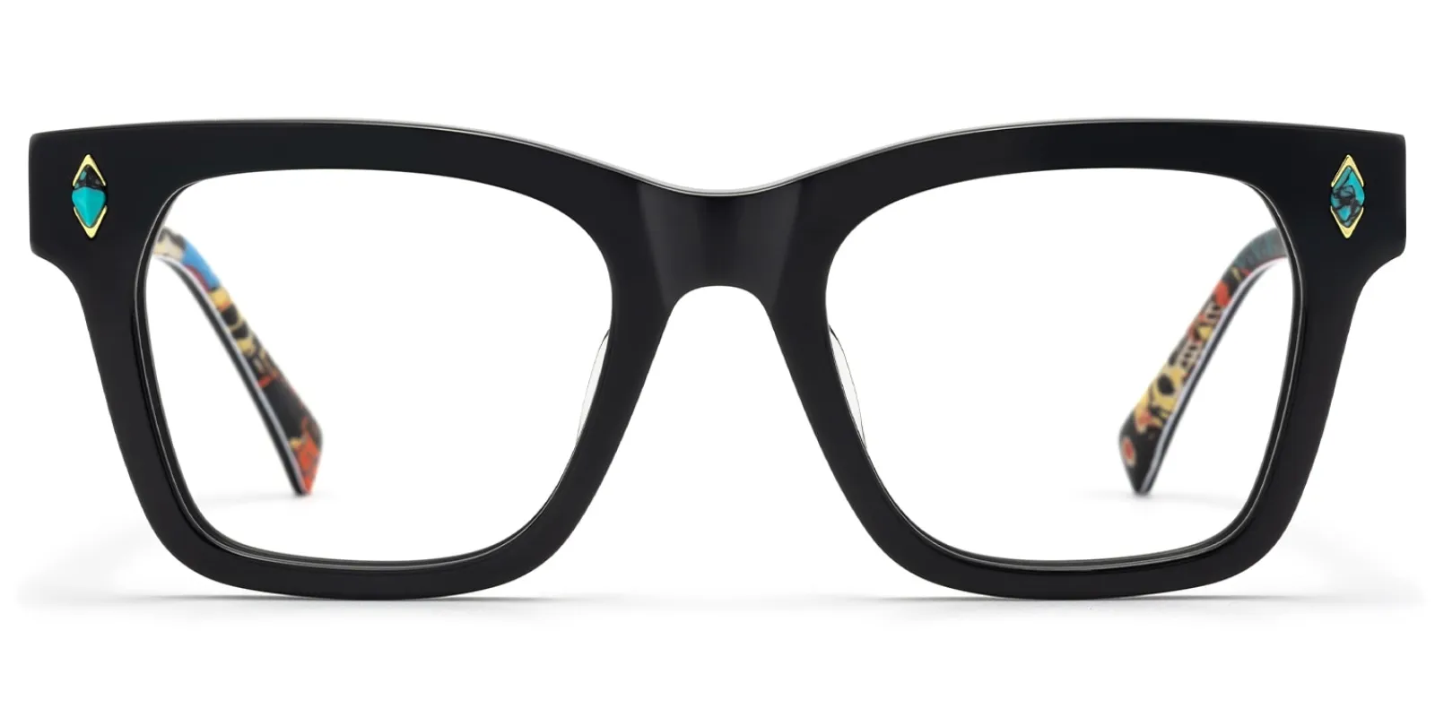 Adinkra - Square Black Eyeglasses sold by Vooglam