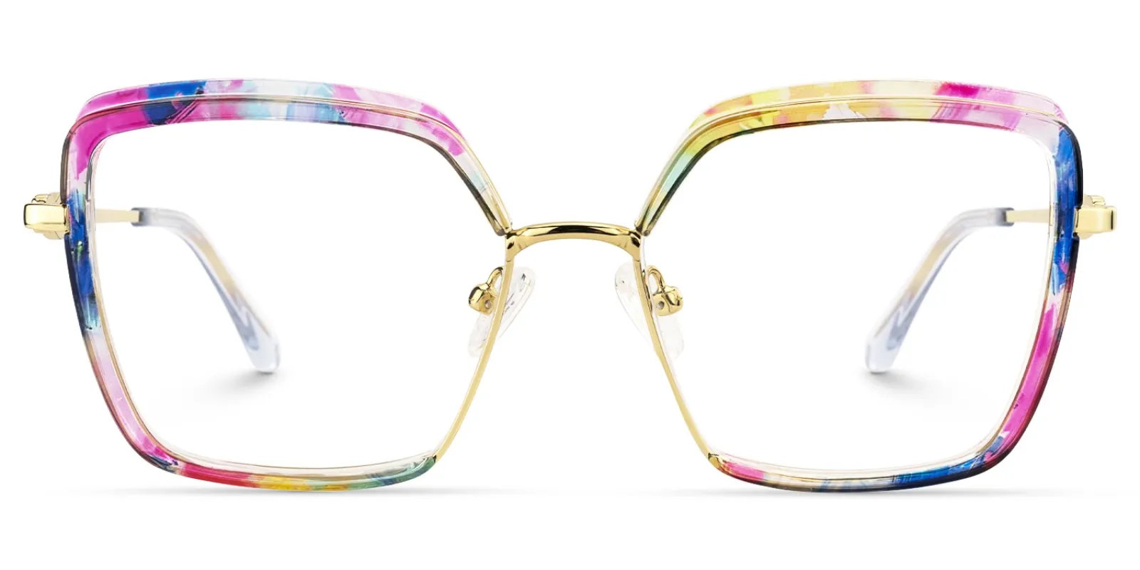 Fiorella - Square Multicolor Eyeglasses sold by Vooglam