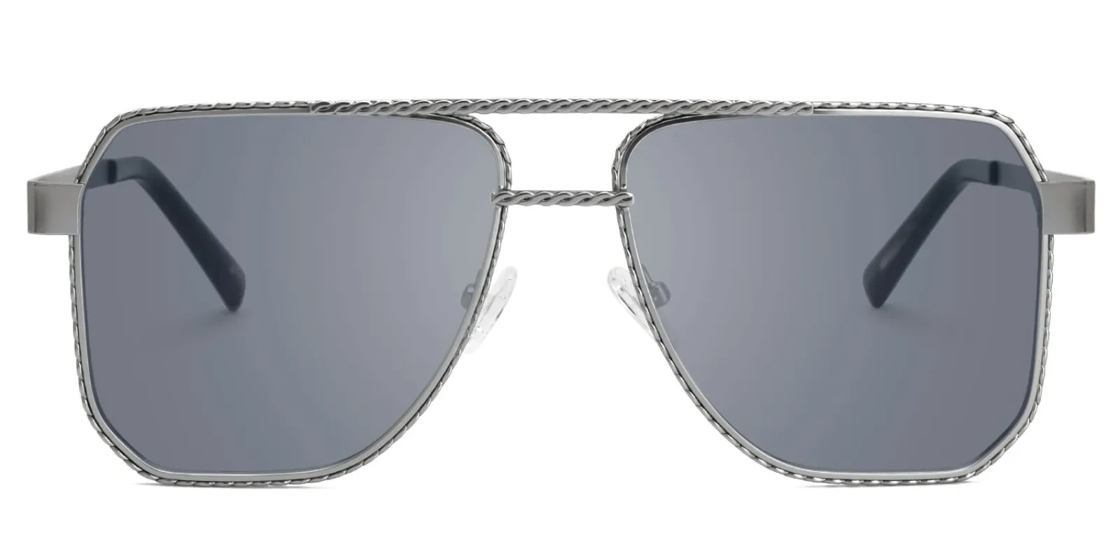 Fidelina - Aviator Silver Sunglasses sold by Vooglam