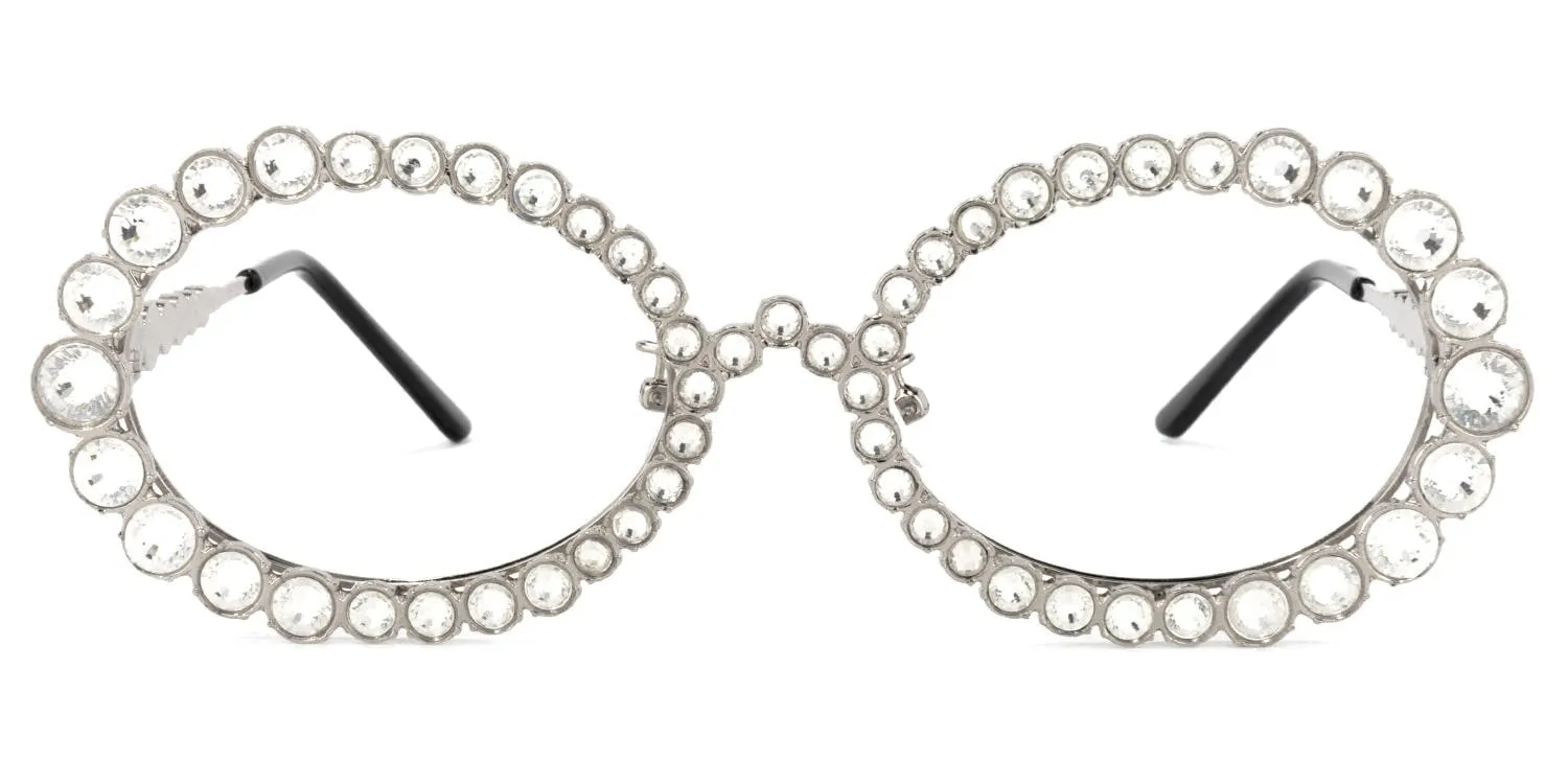 Ingra - Chic Retro-Inspired Glasses with Rhinestones sold by Vooglam product image thumbnail 2