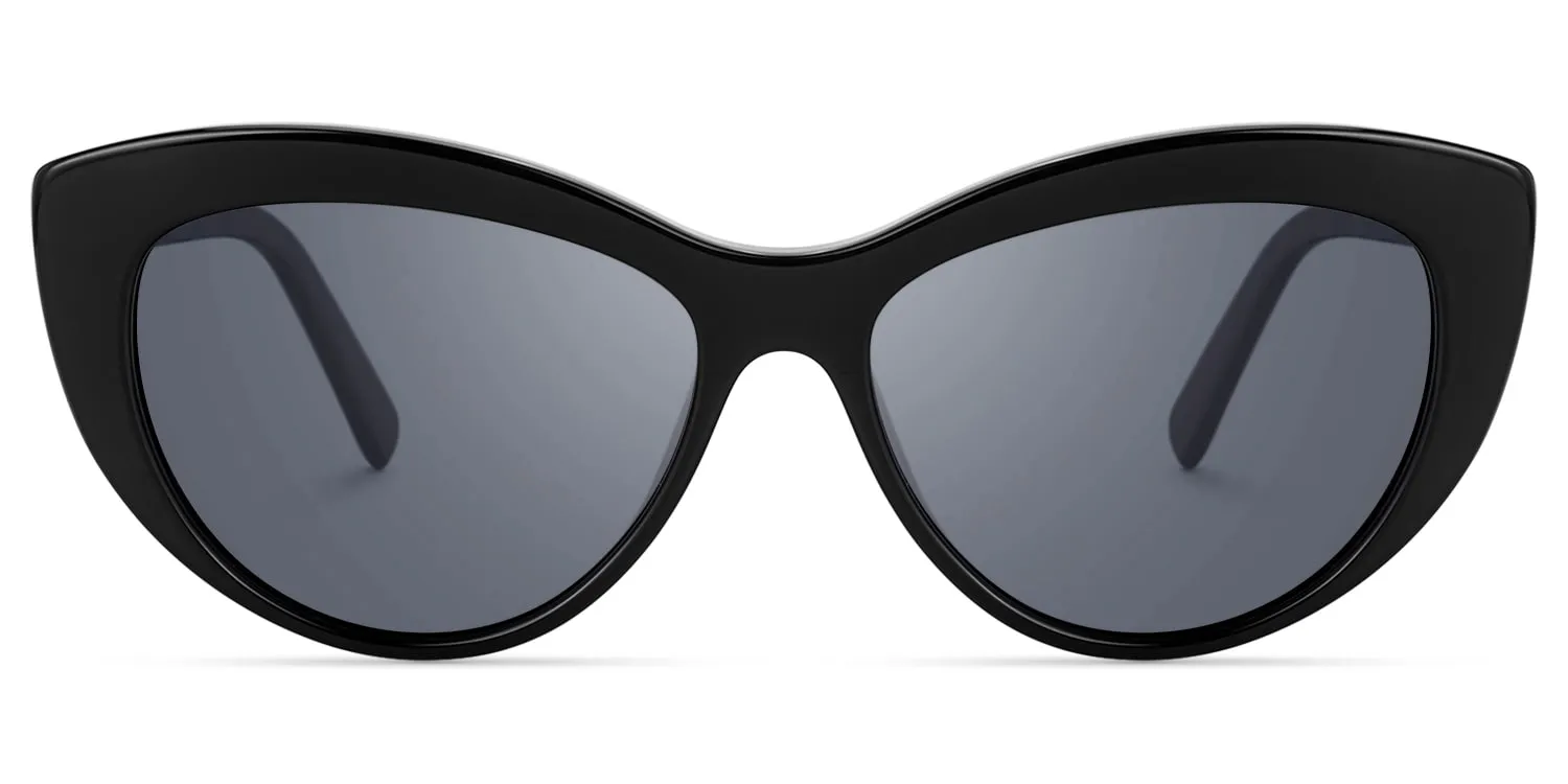 Leilani - Cat Eye Black Sunglasses sold by Vooglam