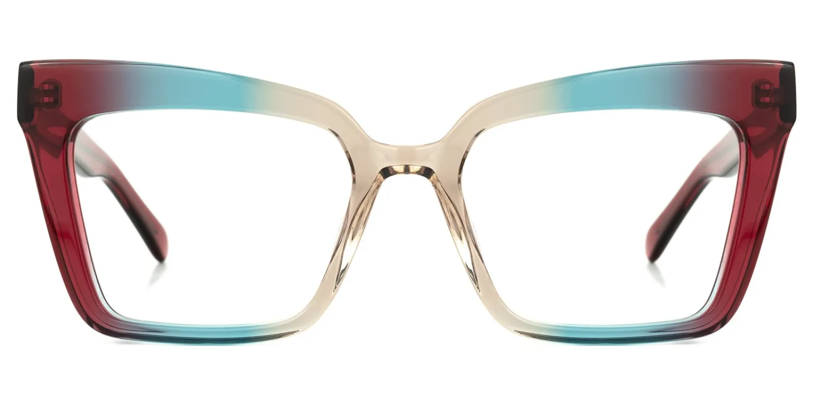 Galarza - Vaporwave Vibe Gradient Red Eyeglasses made by Vooglam