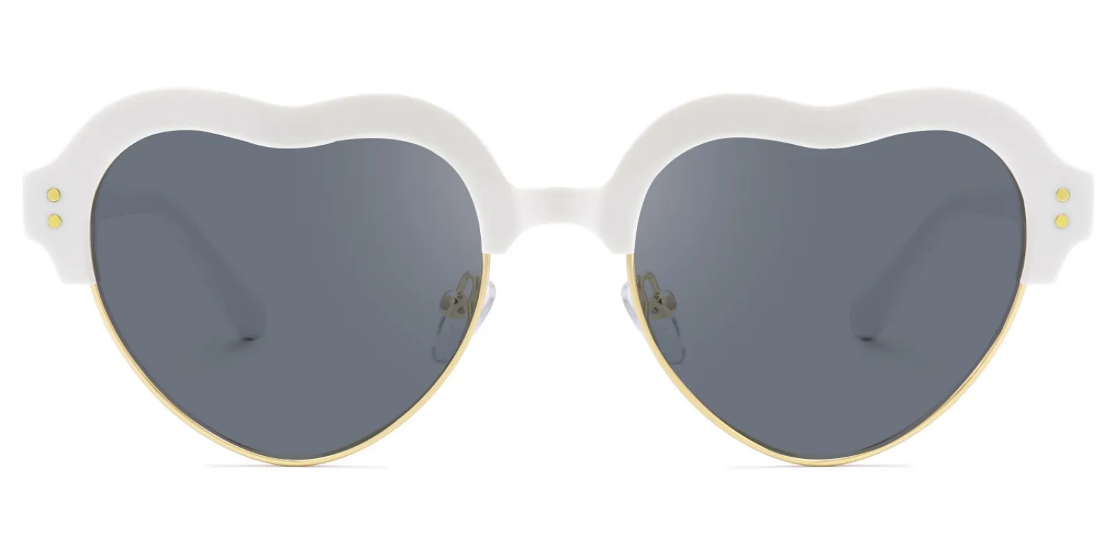 Galido - Geometric White Prescription Sunglasses sold by Vooglam