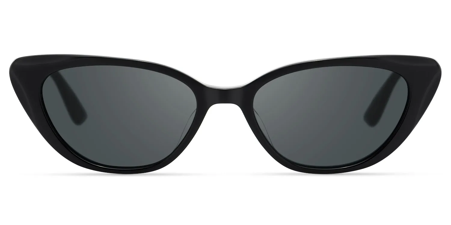 Jacinda - Cat Eye Black Sunglasses sold by Vooglam