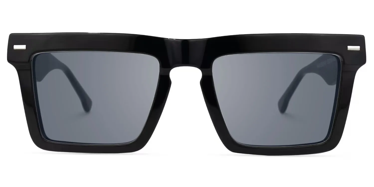Kenty - Thick Frames Eclectic Black Sunglasses sold by Vooglam product image thumbnail 2