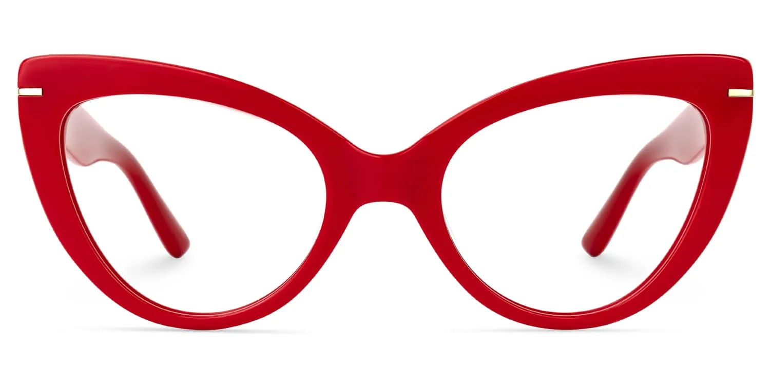 Veromca - Cat Eye Red Eyeglasses sold by Vooglam