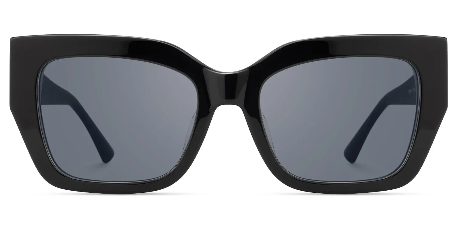 Sable - Square Black Sunglasses sold by Vooglam product image thumbnail 2