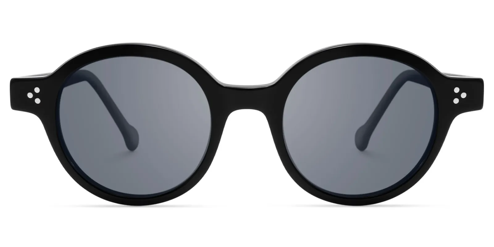Obsidian - Round Black Sunglasses sold by Vooglam