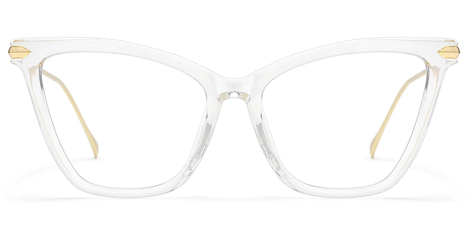 Hilary Clear Butterfly Prescription Glasses sold by Vooglam