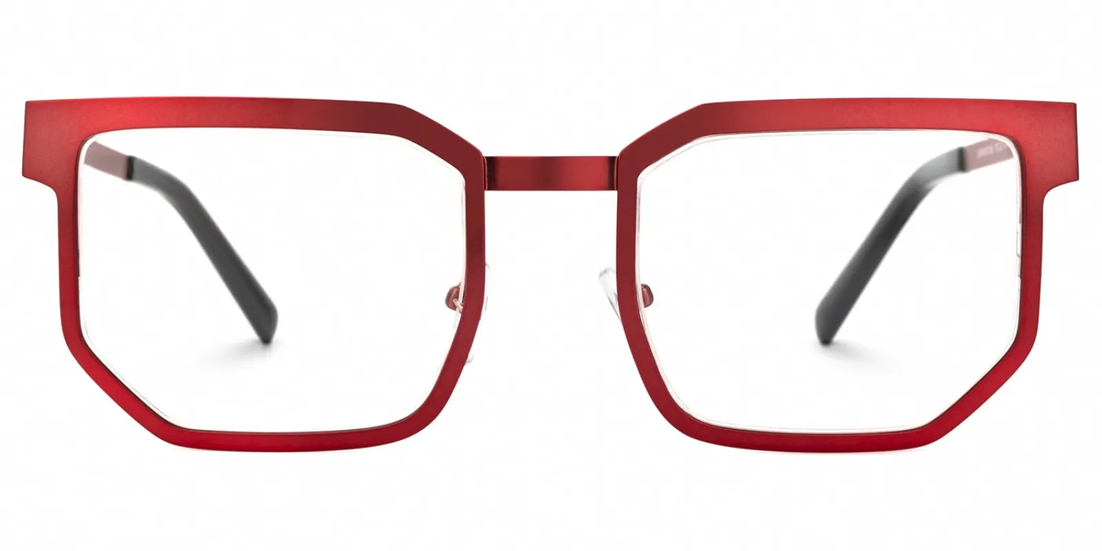 Resa - Eclectic Red Rectangle Designer Glasses sold by Vooglam