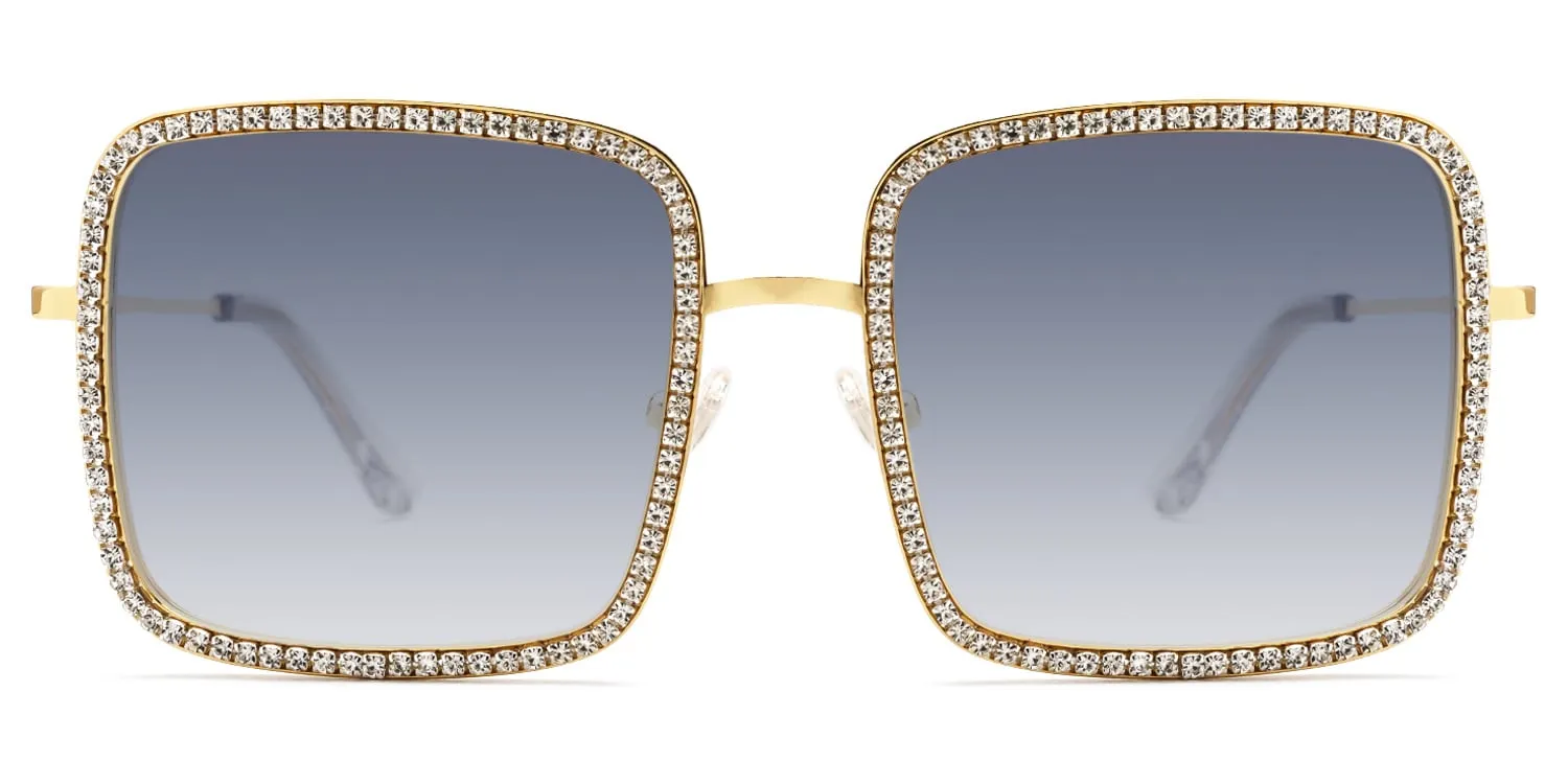 Kafele - Square Gold Sunglasses sold by Vooglam product image thumbnail 2