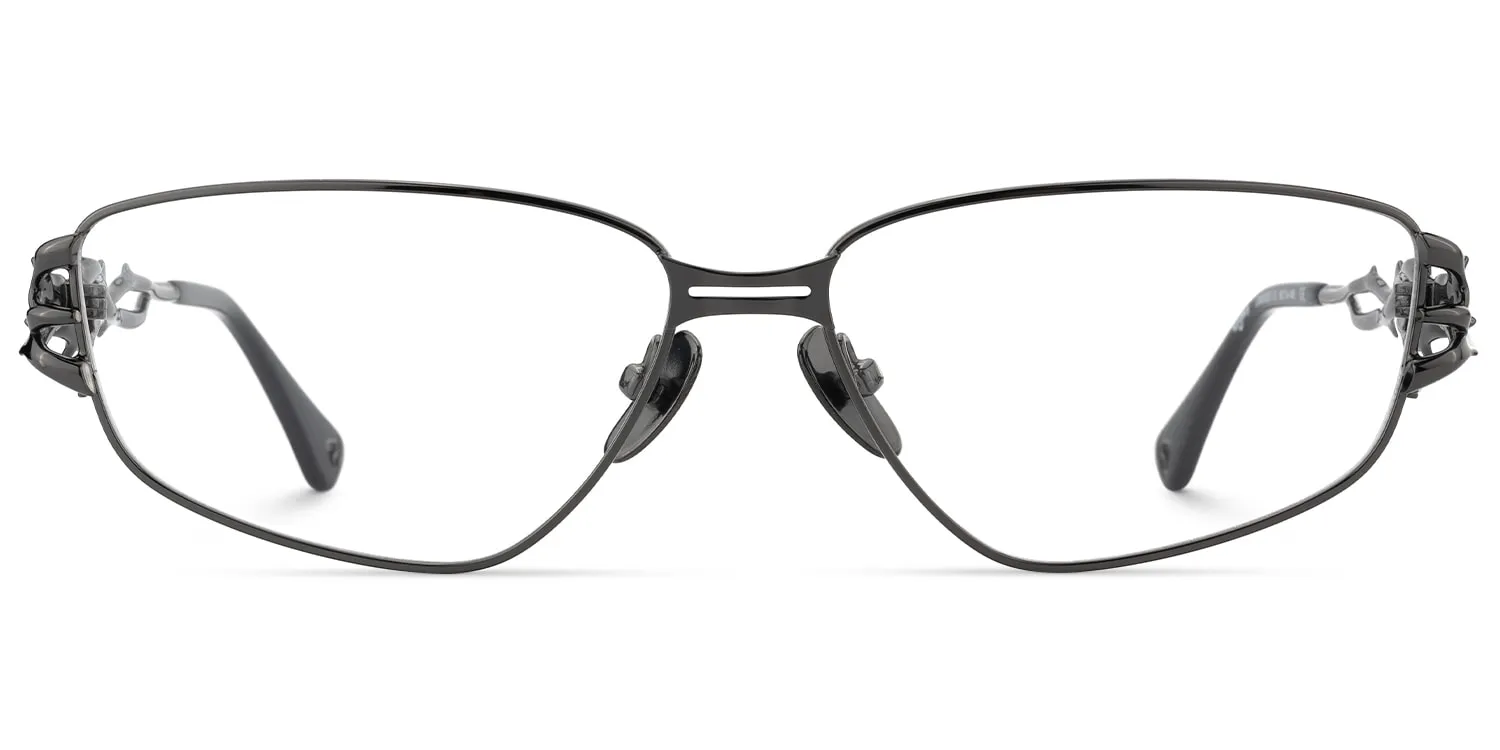 Spine - Geometric Grey Eyeglasses sold by Vooglam