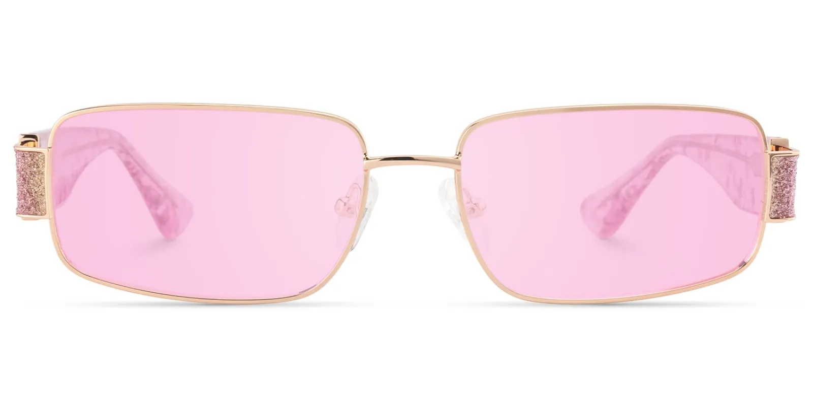 Alexandra - Rectangle Pink Sunglasses sold by Vooglam