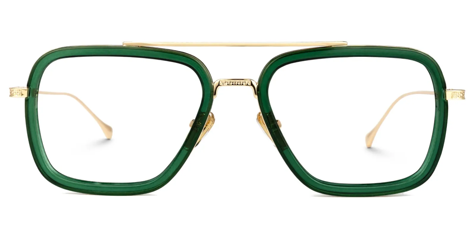 Alvira - Aviator Green Eyeglasses sold by Vooglam