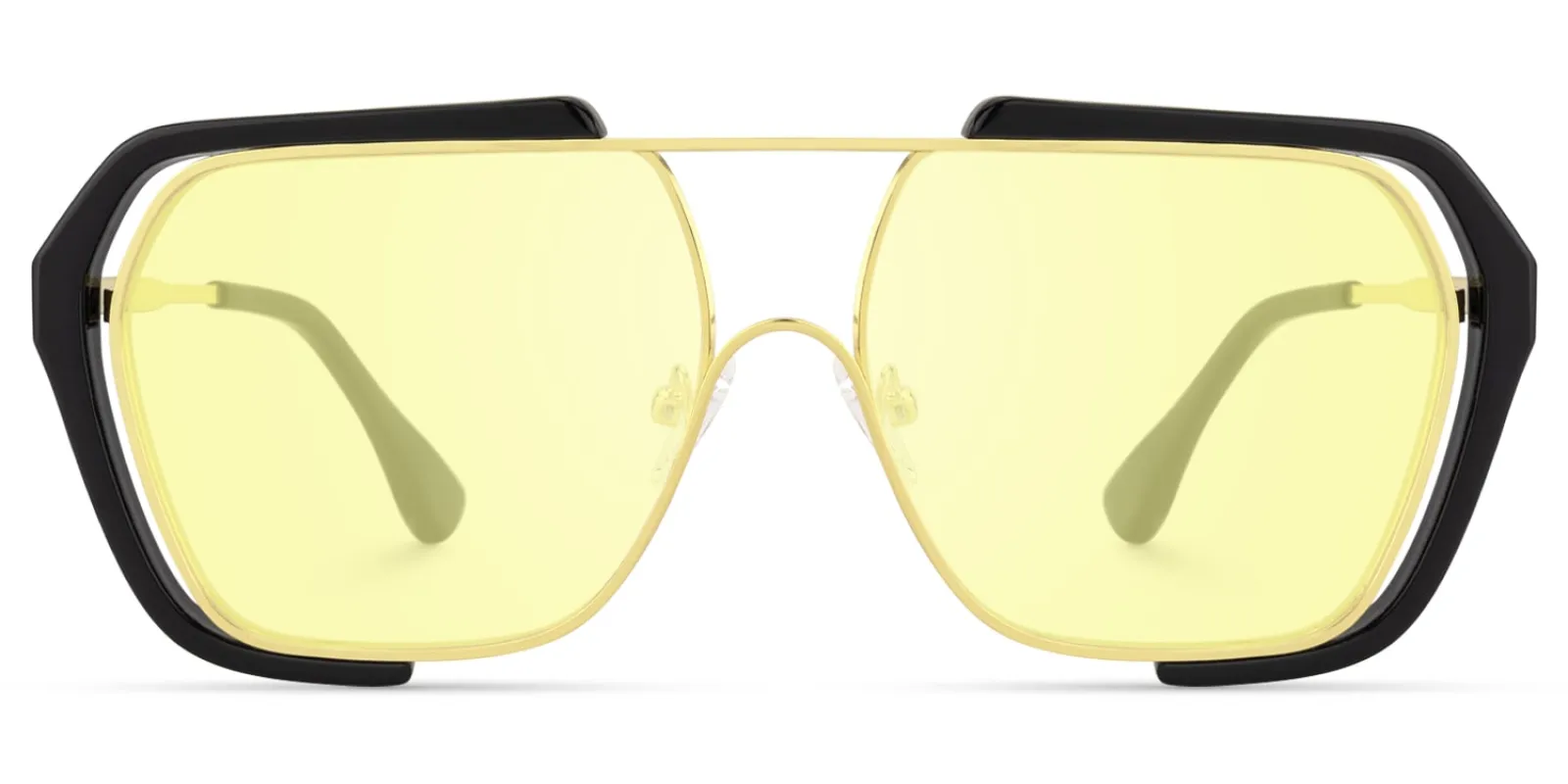 Porsha - Aviator Black Sunglasses made by Vooglam
