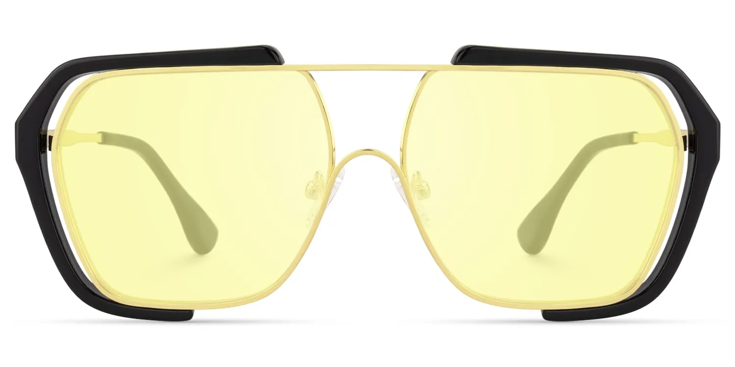Porsha - Aviator Black Sunglasses sold by Vooglam