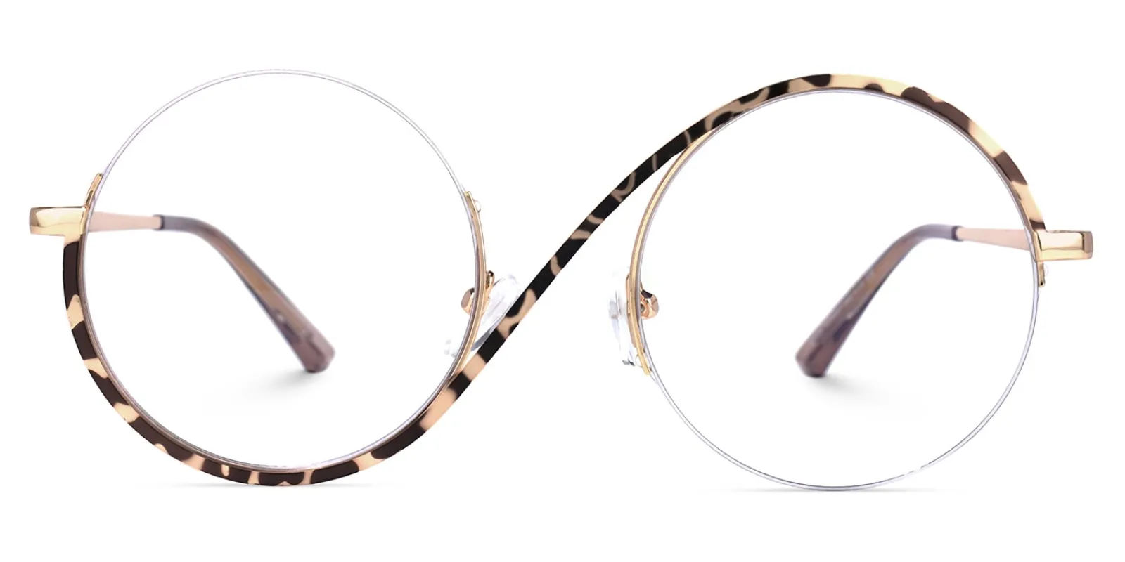 Manley - Eclectic Round Tortoiseshell Glasses sold by Vooglam