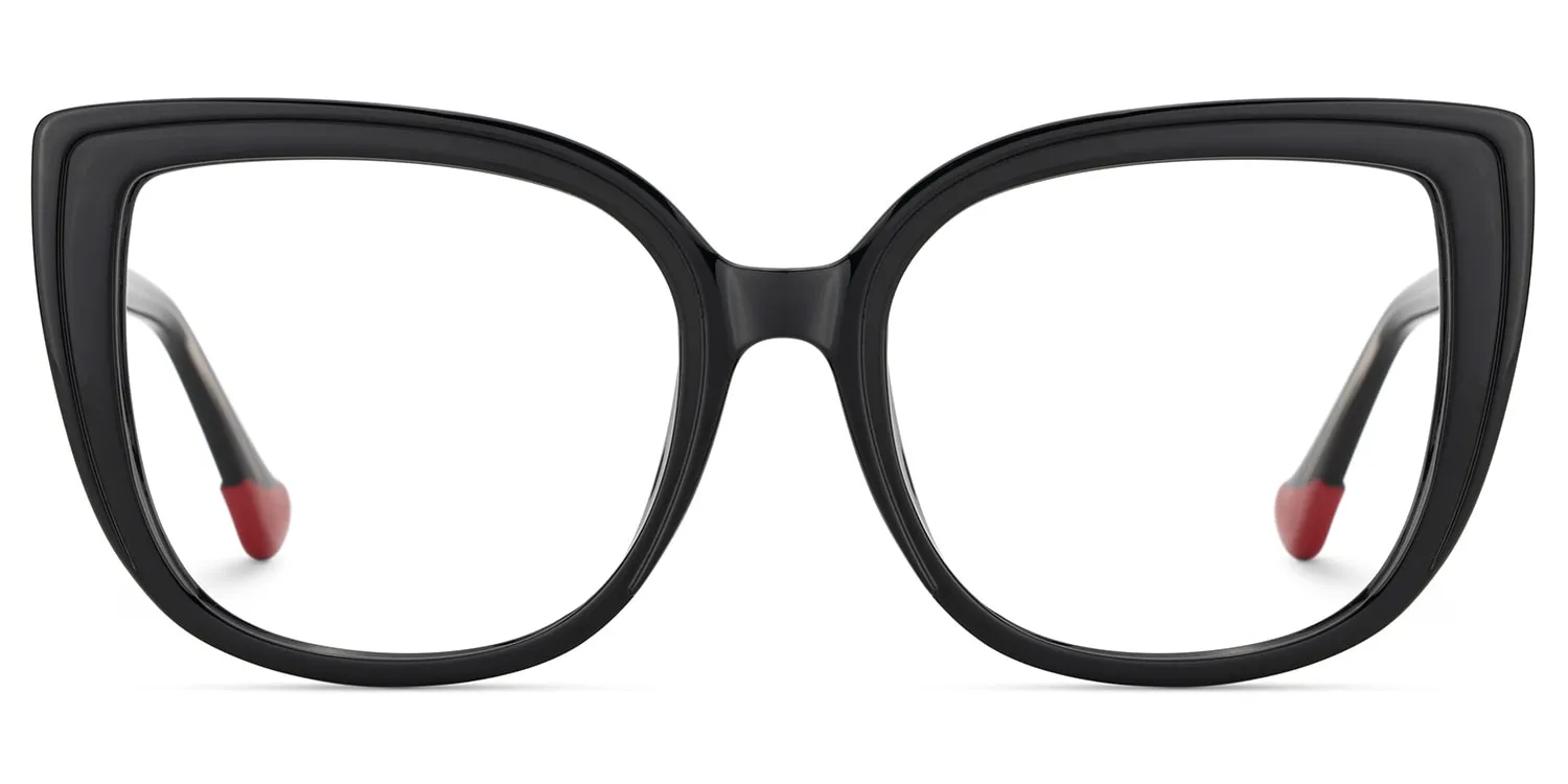 Darena - Cat Eye Black Eyeglasses sold by Vooglam