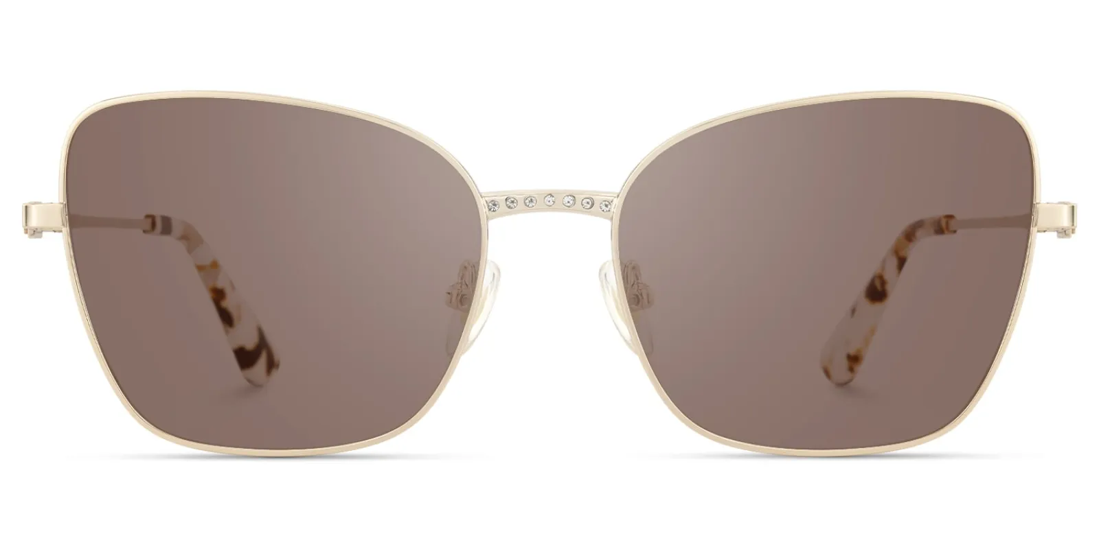 Meadow - Square Gold Sunglasses sold by Vooglam