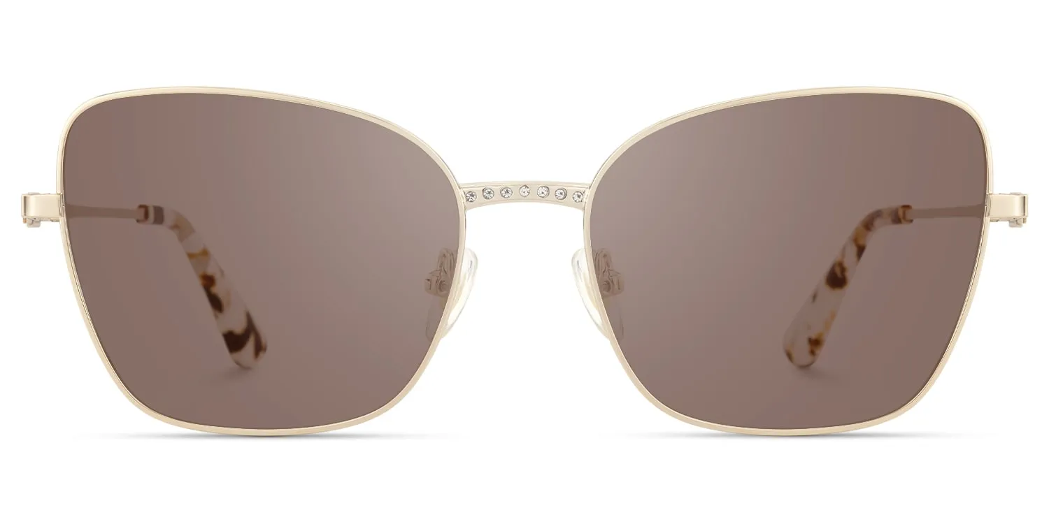 Meadow - Square Gold Sunglasses sold by Vooglam product image thumbnail 2