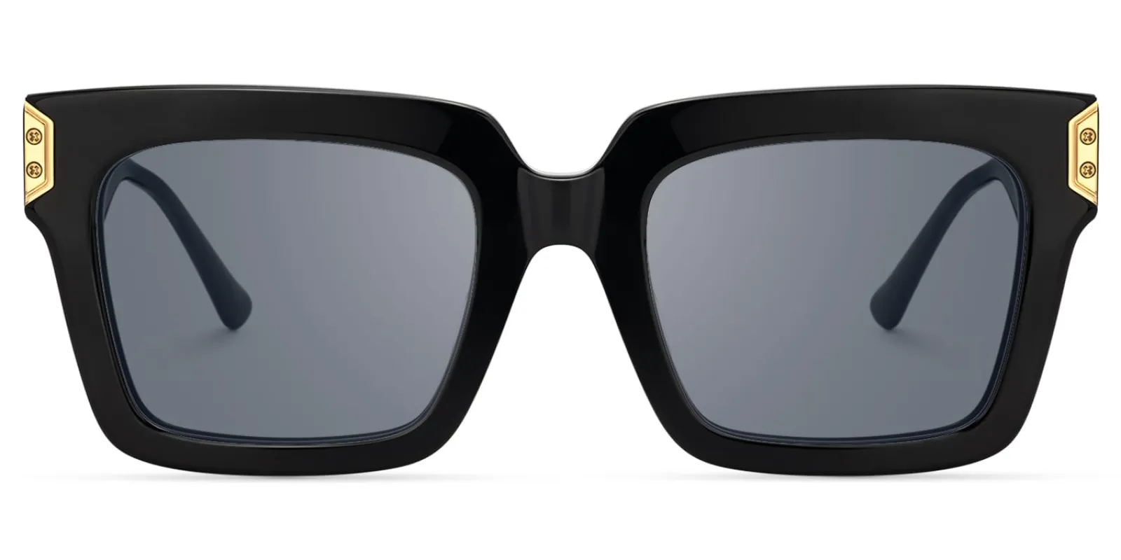 Daiane - Square Black Sunglasses made by Vooglam