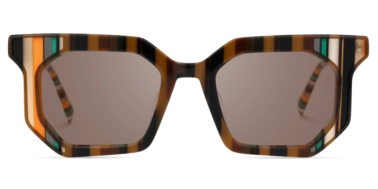 Abetzi - Rectangle Brown Sunglasses sold by Vooglam product image thumbnail 2