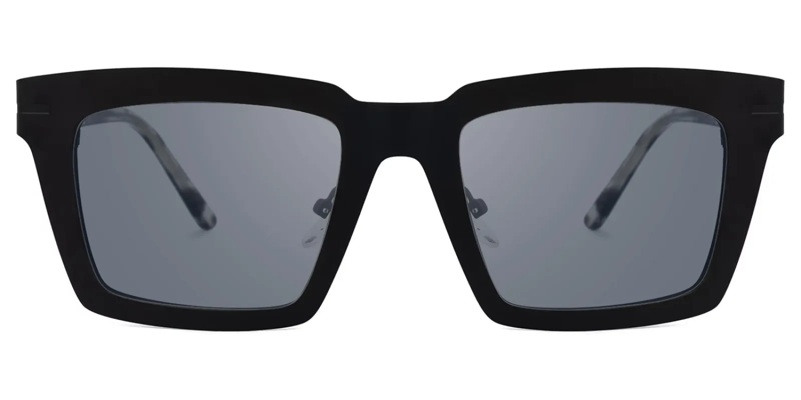 Arnal - Rectangle Black Sunglasses sold by Vooglam