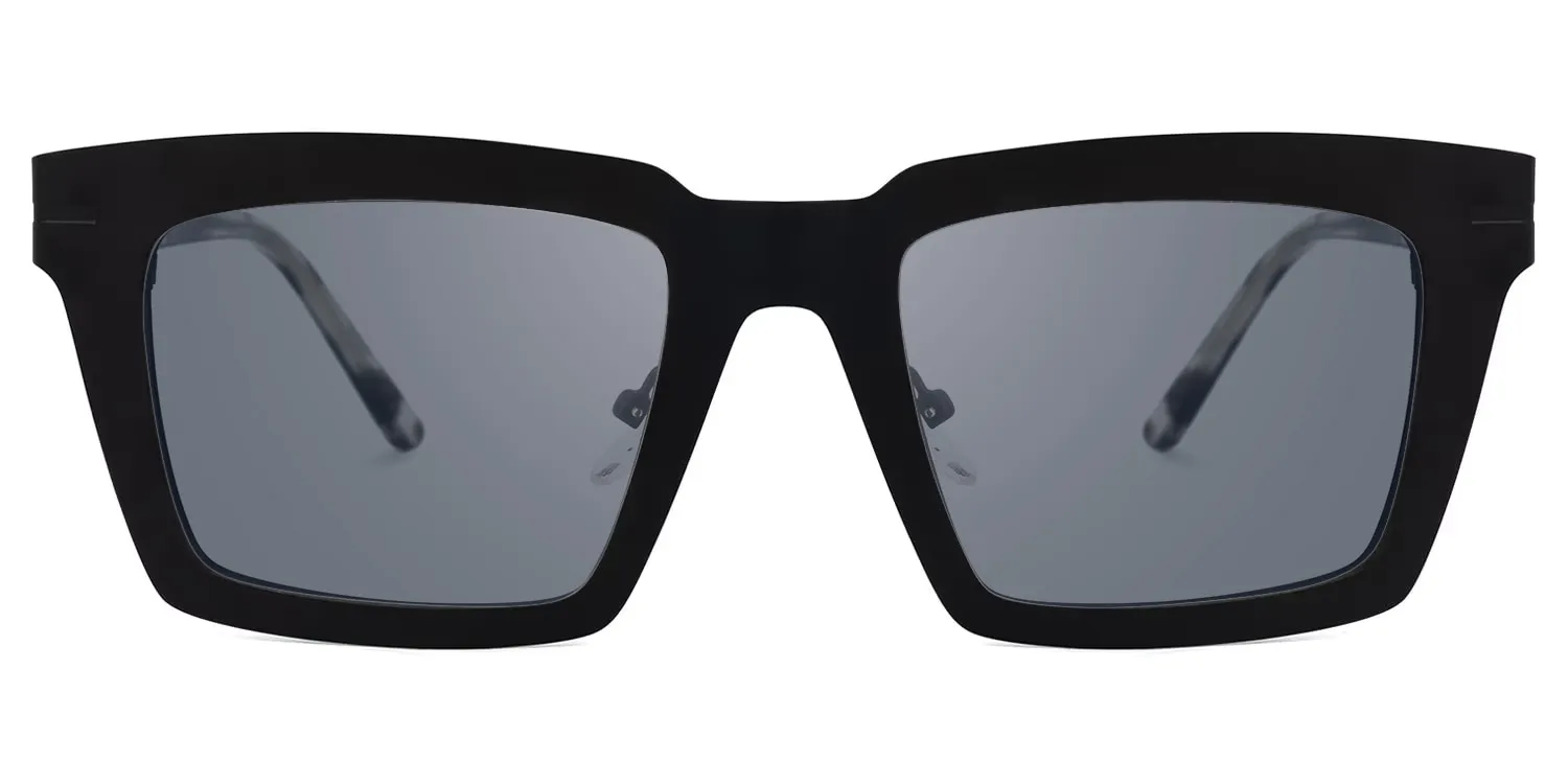 Arnal - Rectangle Black Sunglasses sold by Vooglam product image thumbnail 2
