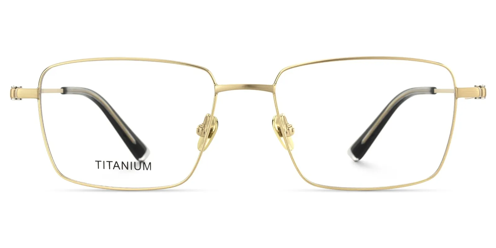 Mono - Rectangle Gold Eyeglasses sold by Vooglam