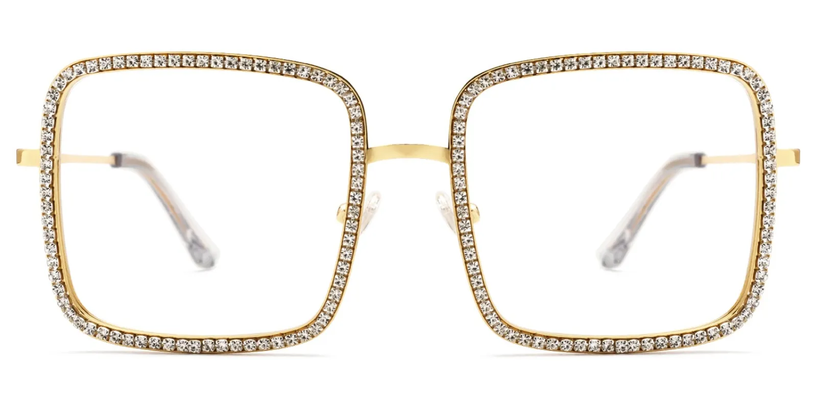 Kafele - Square Gold Eyeglasses sold by Vooglam