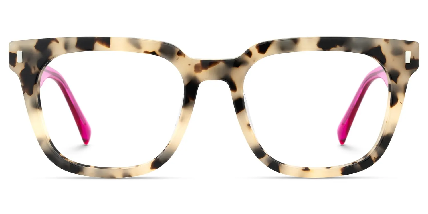 Vinyl - Square Tortoise Eyeglasses sold by Vooglam product image thumbnail 2