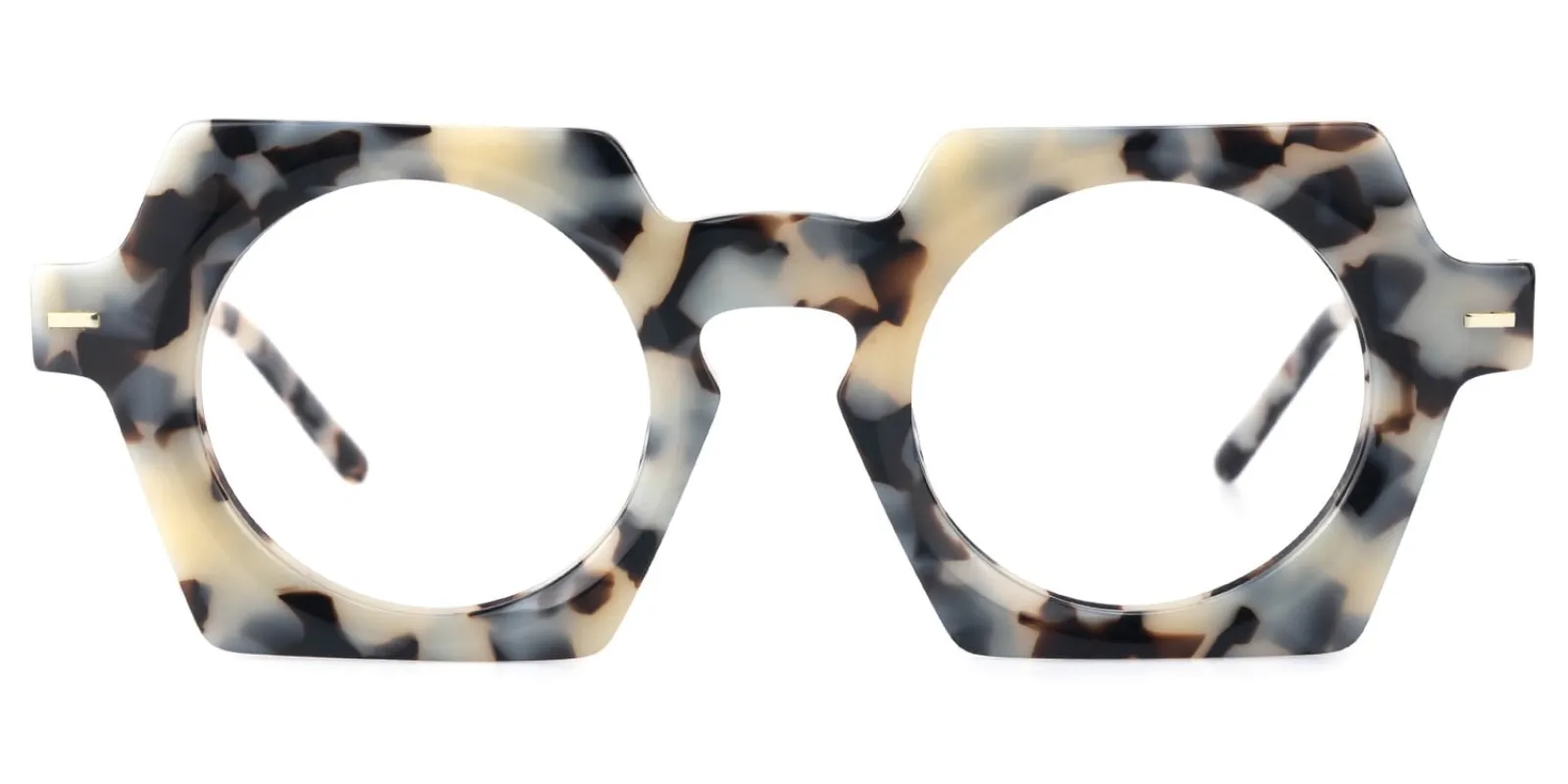 Eliphalet - Geometric Tortoise Eyeglasses sold by Vooglam