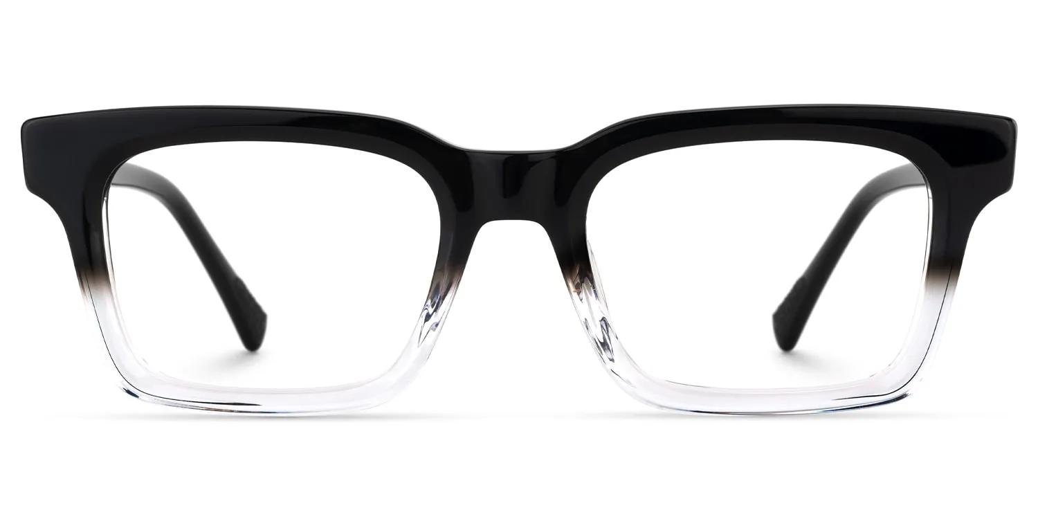 Vivienne - Rectangle Black Eyeglasses sold by Vooglam