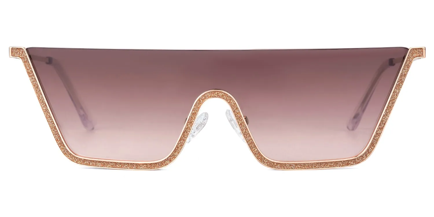 Lael - Cat Eye Champagne Sunglasses sold by Vooglam