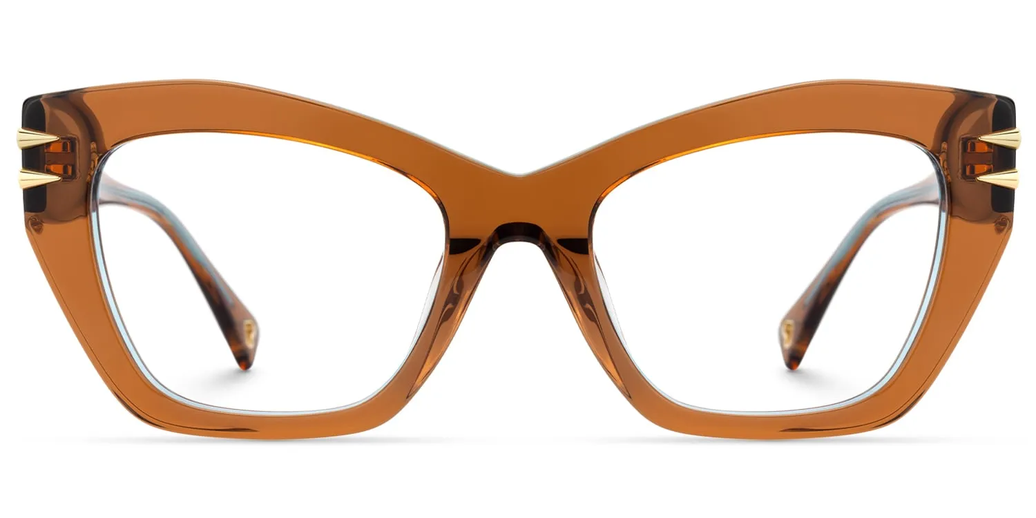 Manon - Cat Eye Brown Eyeglasses sold by Vooglam product image thumbnail 2
