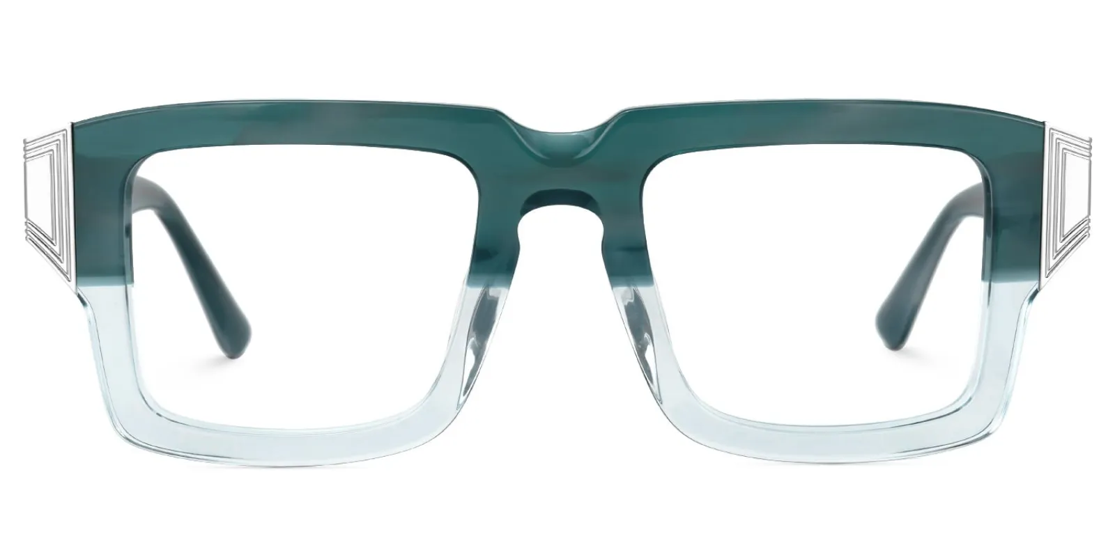 Emanita - Rectangle Green Eyeglasses sold by Vooglam