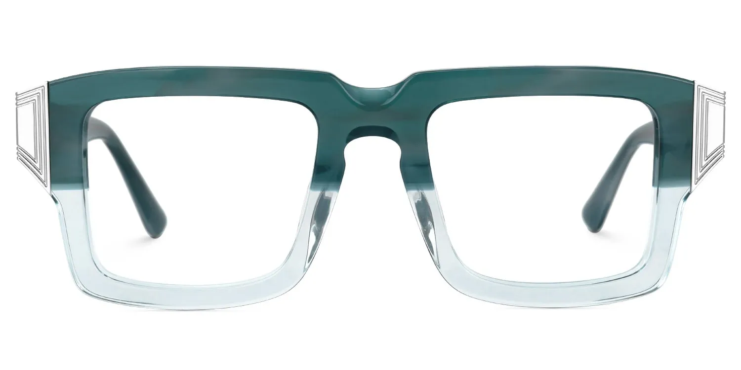 Emanita - Rectangle Green Eyeglasses sold by Vooglam product image thumbnail 2