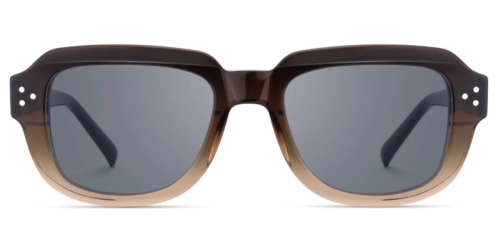 Hale - Rectangle Brown Sunglasses sold by Vooglam
