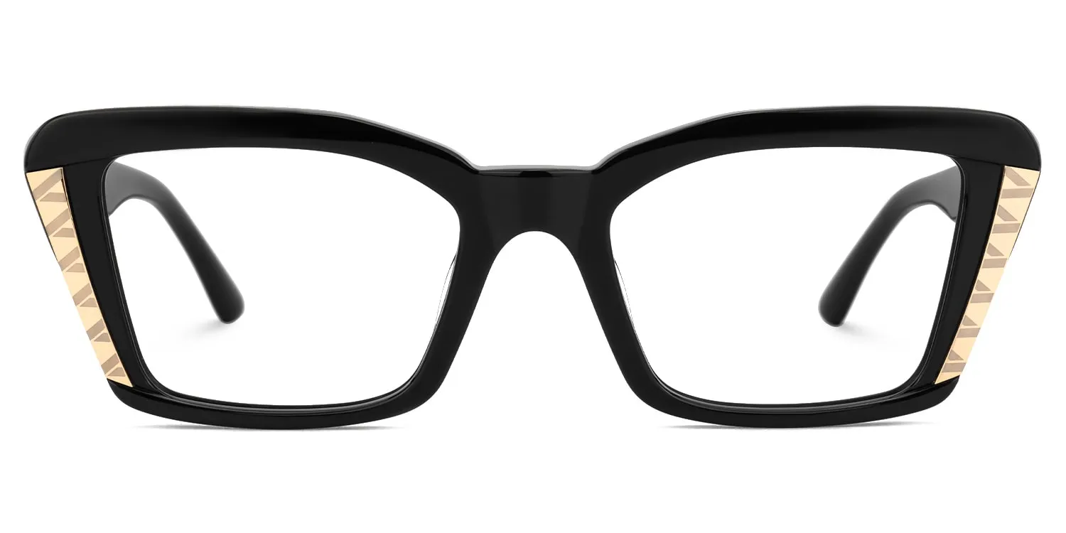 Fiachra - Rectangle Black Eyeglasses sold by Vooglam product image thumbnail 2