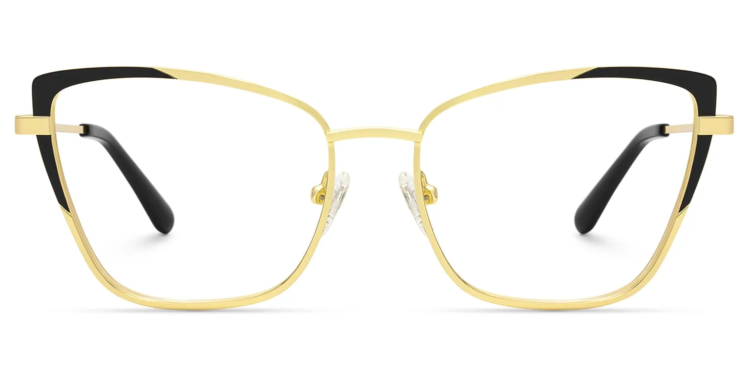 Kailas - Cat Eye Black Eyeglasses sold by Vooglam