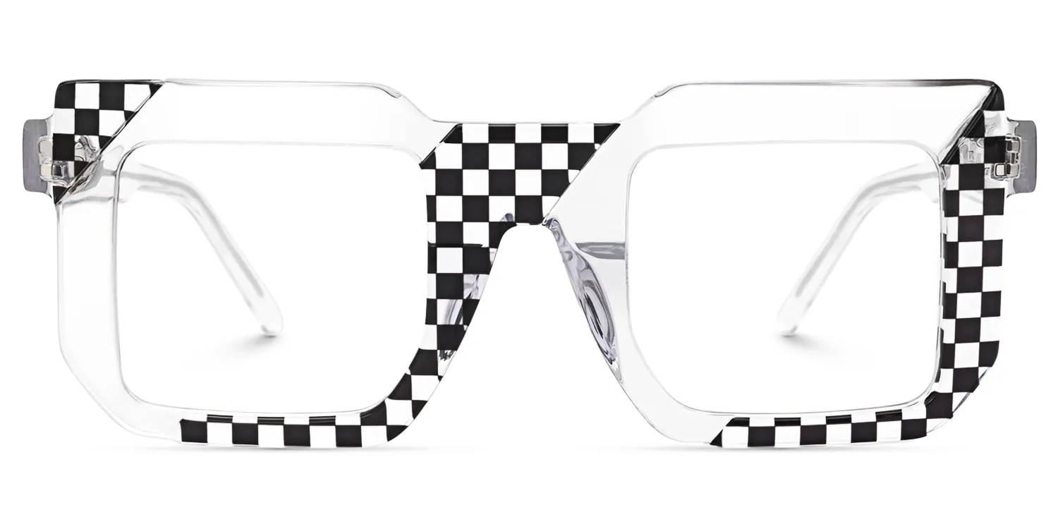 Madhav - Square Pattern Eyeglasses sold by Vooglam