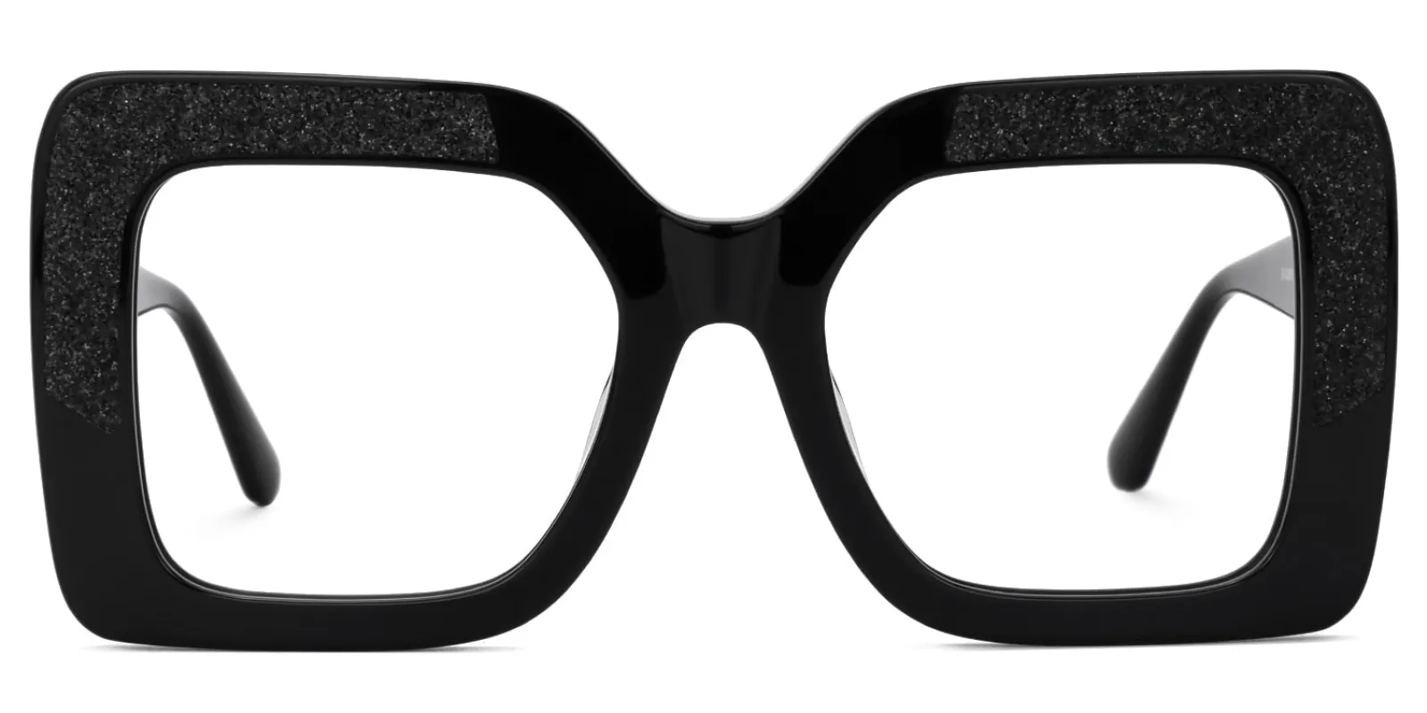Hakeem - Square Black Eyeglasses sold by Vooglam