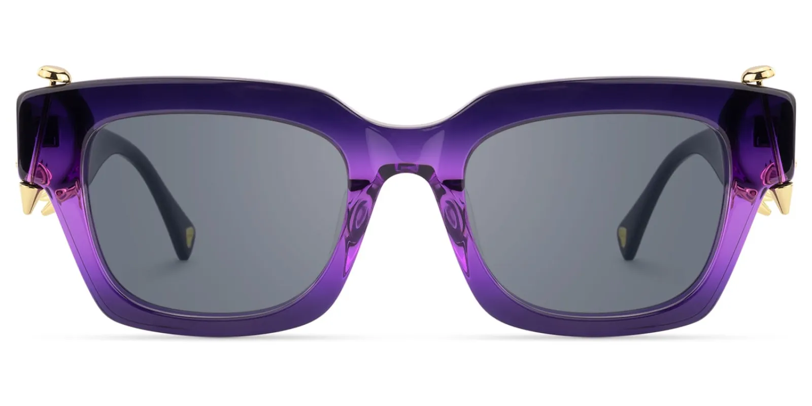 Sabrina - Rectangle Purple Sunglasses sold by Vooglam