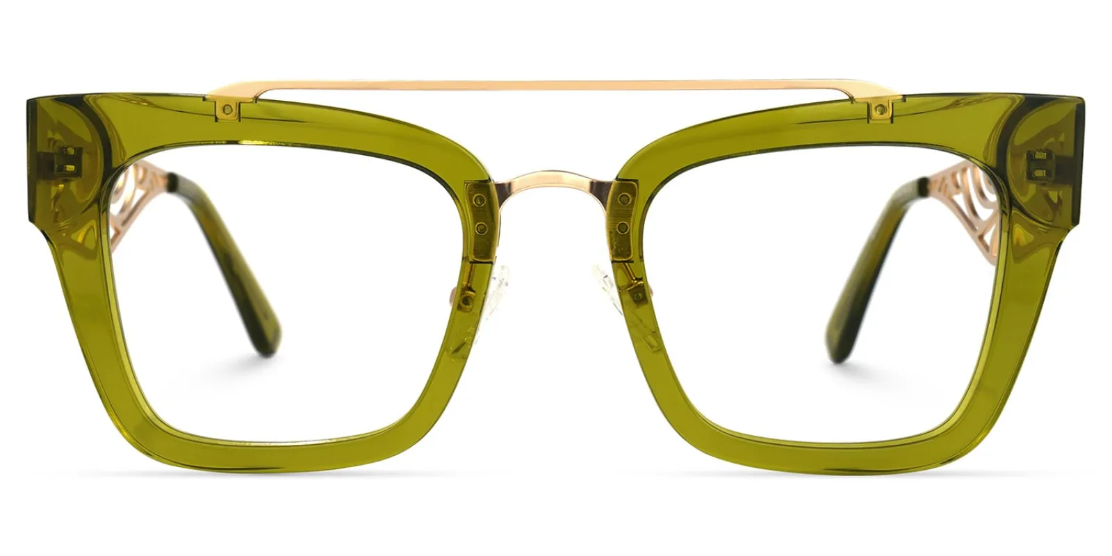 Vaughn - Aviator green Eyeglasses sold by Vooglam