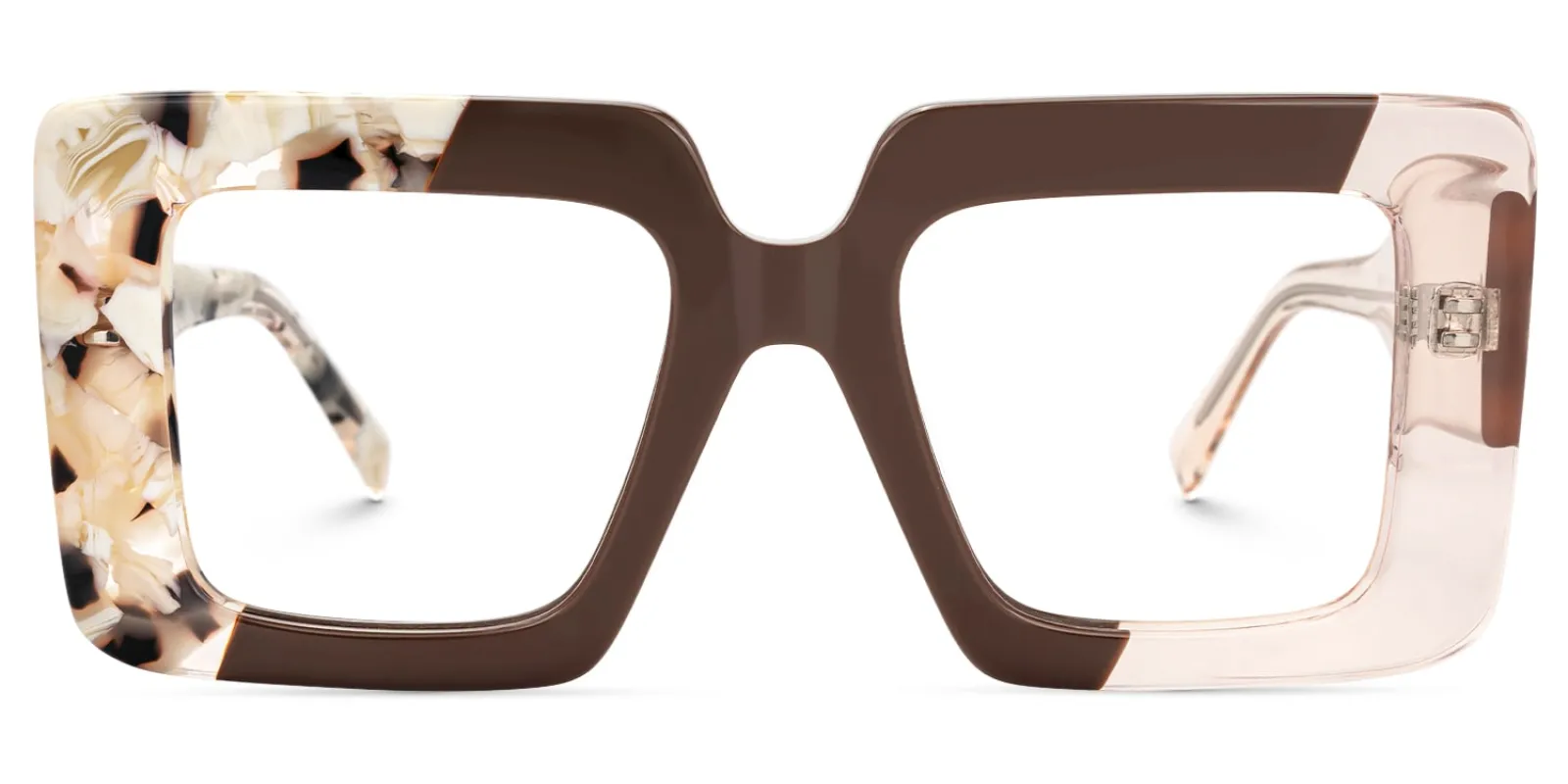 Valora - Square Brown Eyeglasses sold by Vooglam