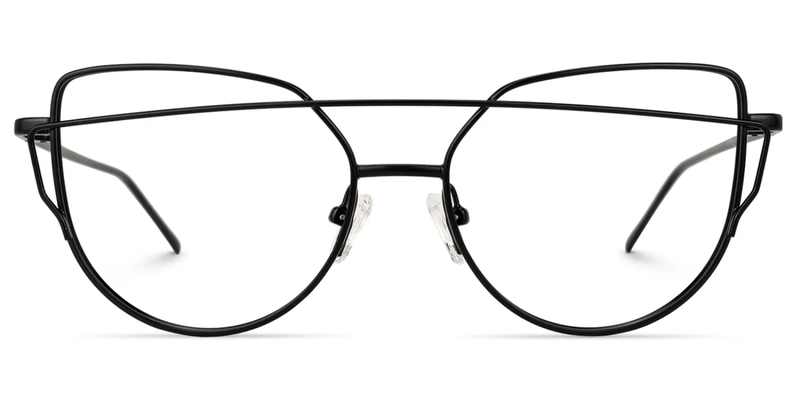 Selina - Aviator Black Eyeglasses sold by Vooglam