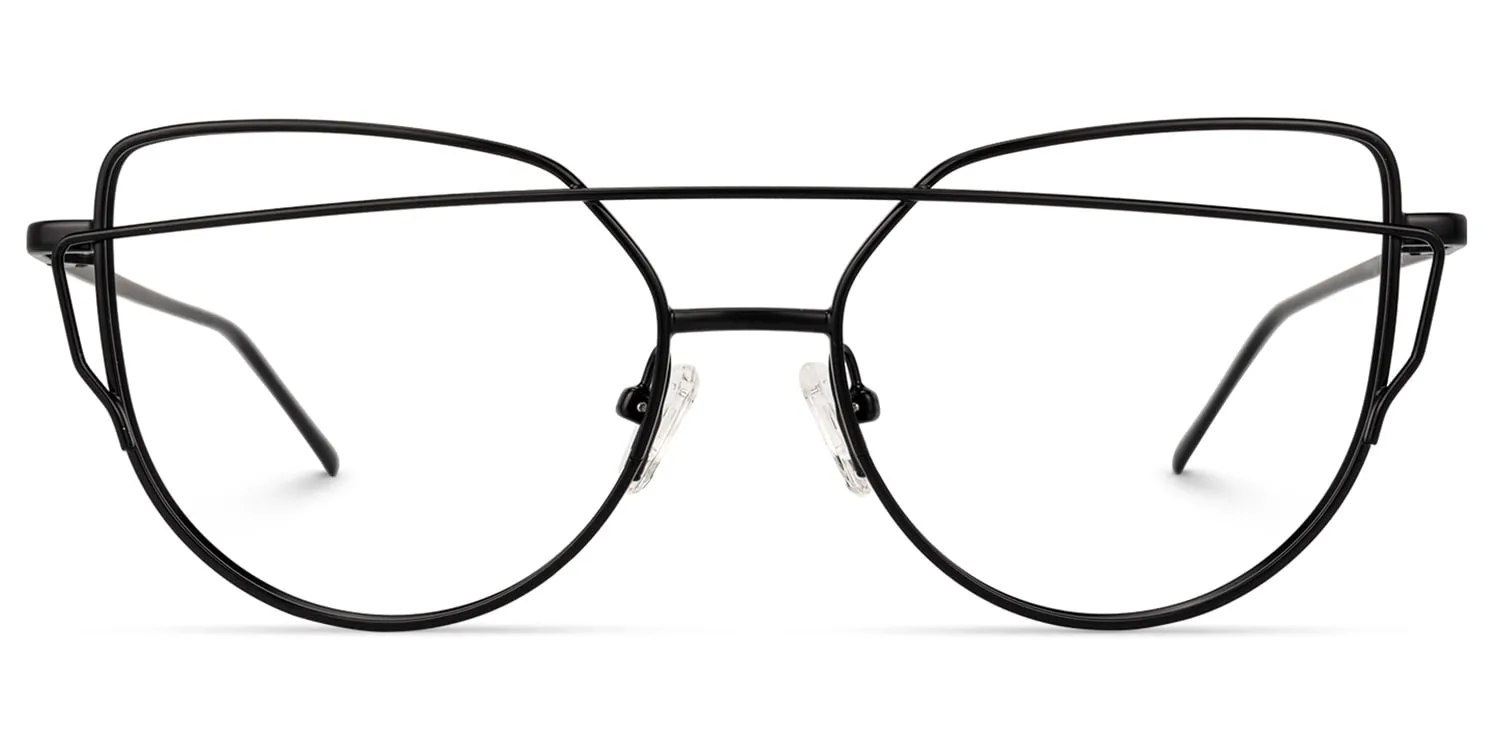 Selina - Aviator Black Eyeglasses sold by Vooglam product image thumbnail 2