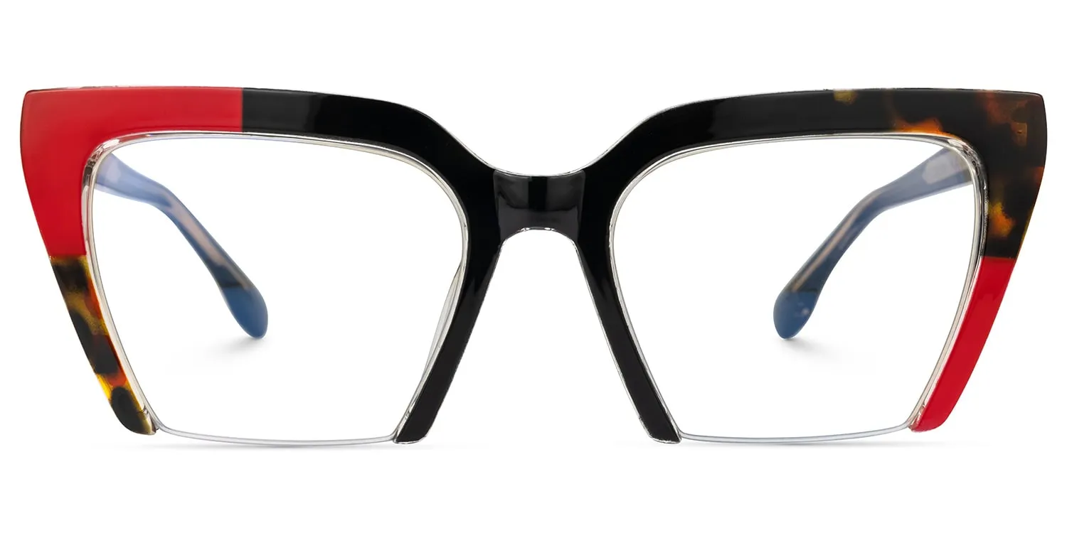 Danyale - Square Red/Tortoise Eyeglasses sold by Vooglam product image thumbnail 2