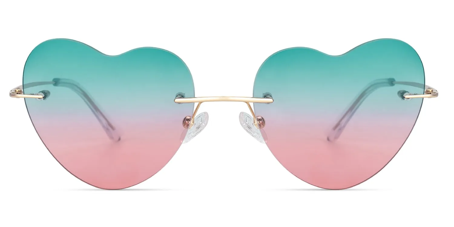Lahoma - Heart Two-tone Sunglasses sold by Vooglam product image thumbnail 2