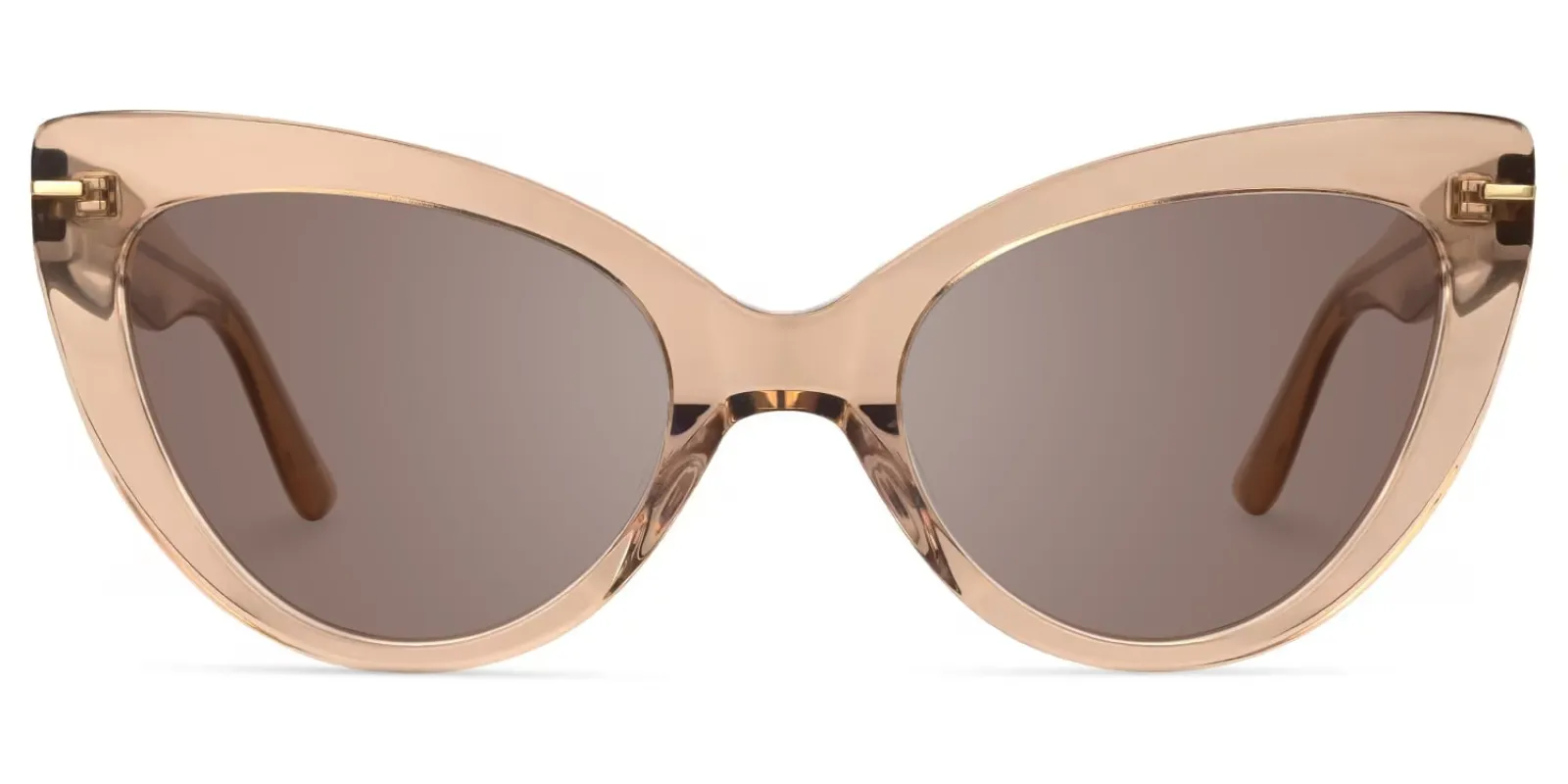 Veromca - Cat Eye Champagne Sunglasses sold by Vooglam